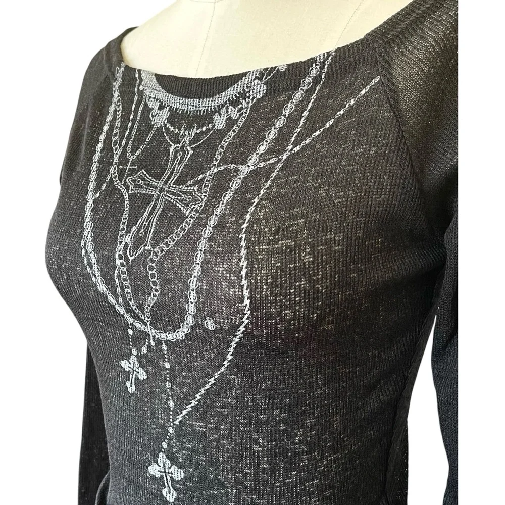 ❤️ Gothic x Punk Black Tattoo Top - Picture 4 of 11